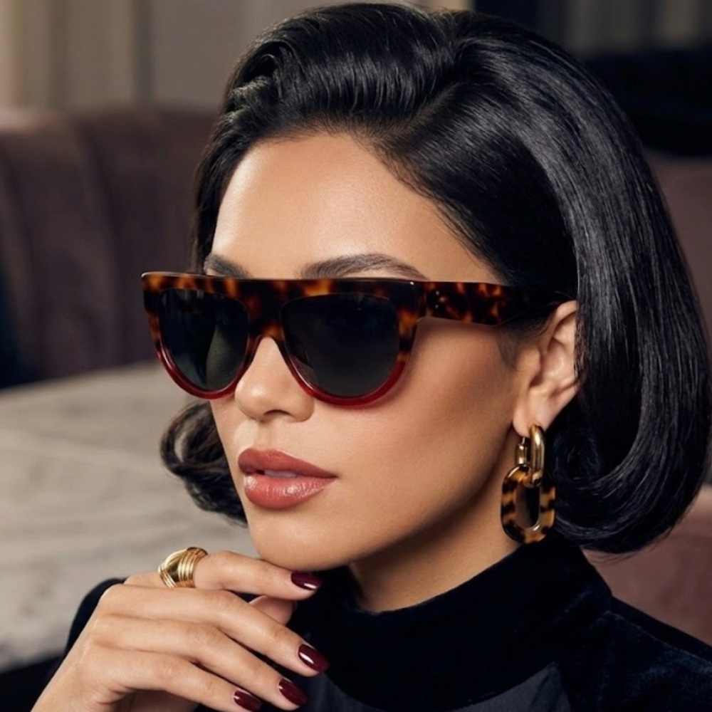 Authentic Celine Tortoiseshell Cat-Eye Sunglasses with Brown Gradient Lenses